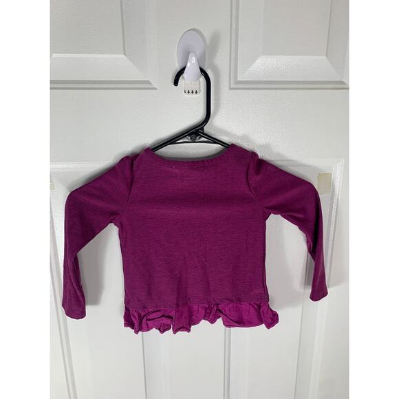 JUST MAX Toddler Girls Purple Heart Shirt 2T Long Sleeve w/ Buttons - Picture 2 of 5